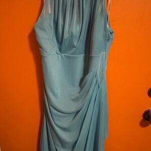 David's Bridal Elegant Teal Gown